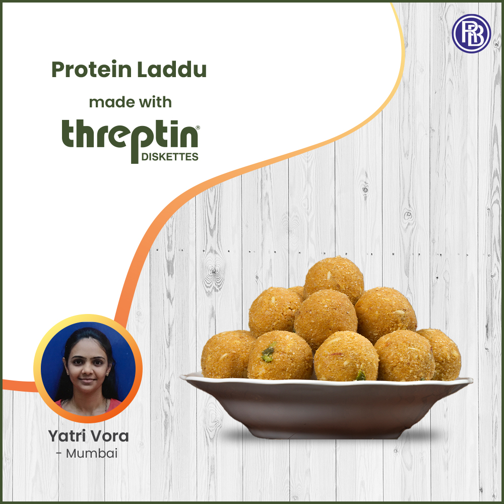 Protein Laddoo made by Threptin Diskettes